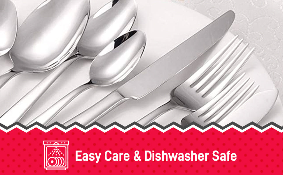 Flatware Stainless Steel 20pc Mirror Finish-Cutlery and Flatware-DECOROLALA