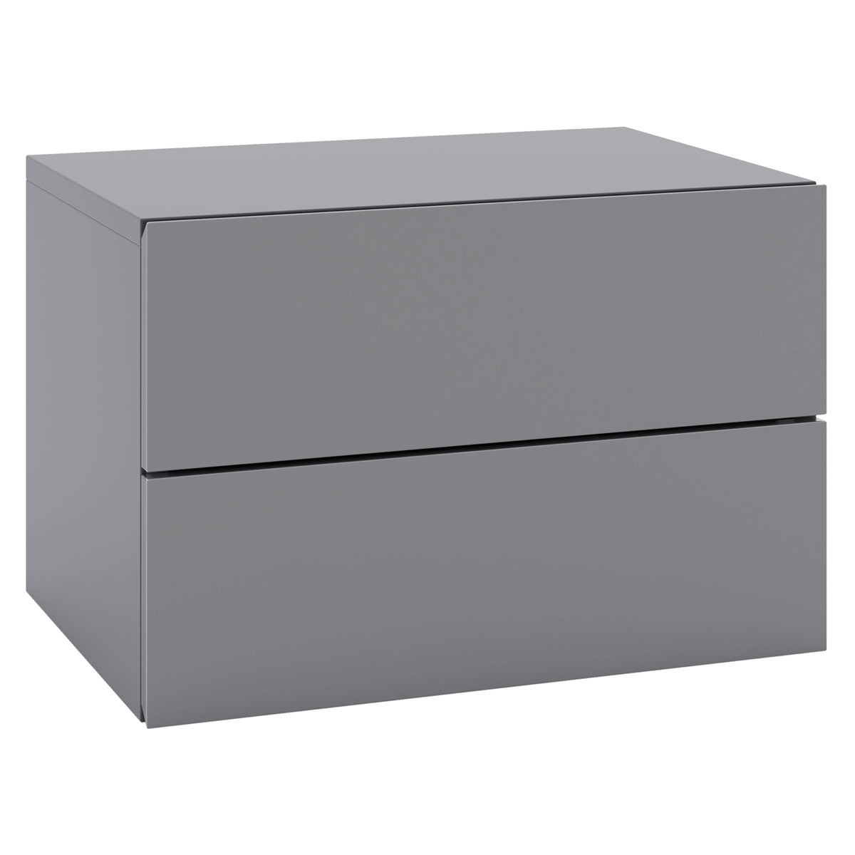 Floating Nightstand with Drawers and Storage Shelf-Gray-Nightstands-DECOROLALA