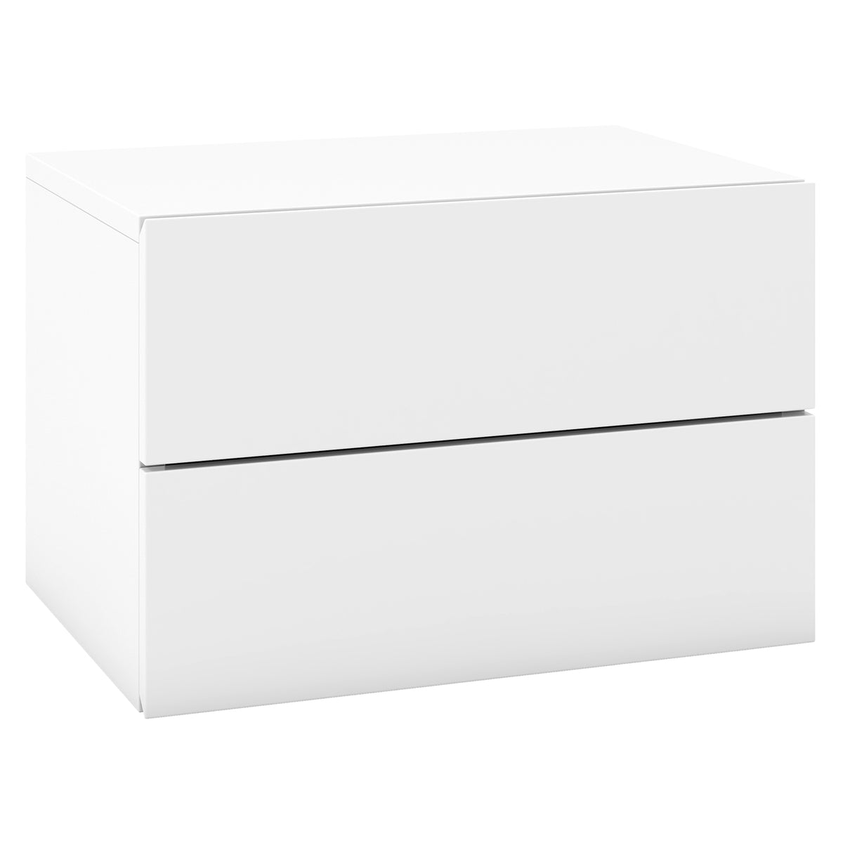 Floating Nightstand with Drawers and Storage Shelf-White-Nightstands-DECOROLALA