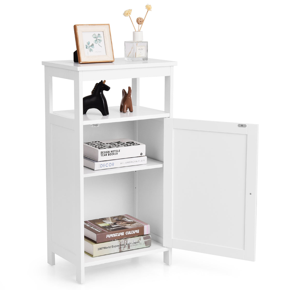 Floor Cabinet Multifunction Storage Rack Organizer Stand-Floor Cabinets-DECOROLALA