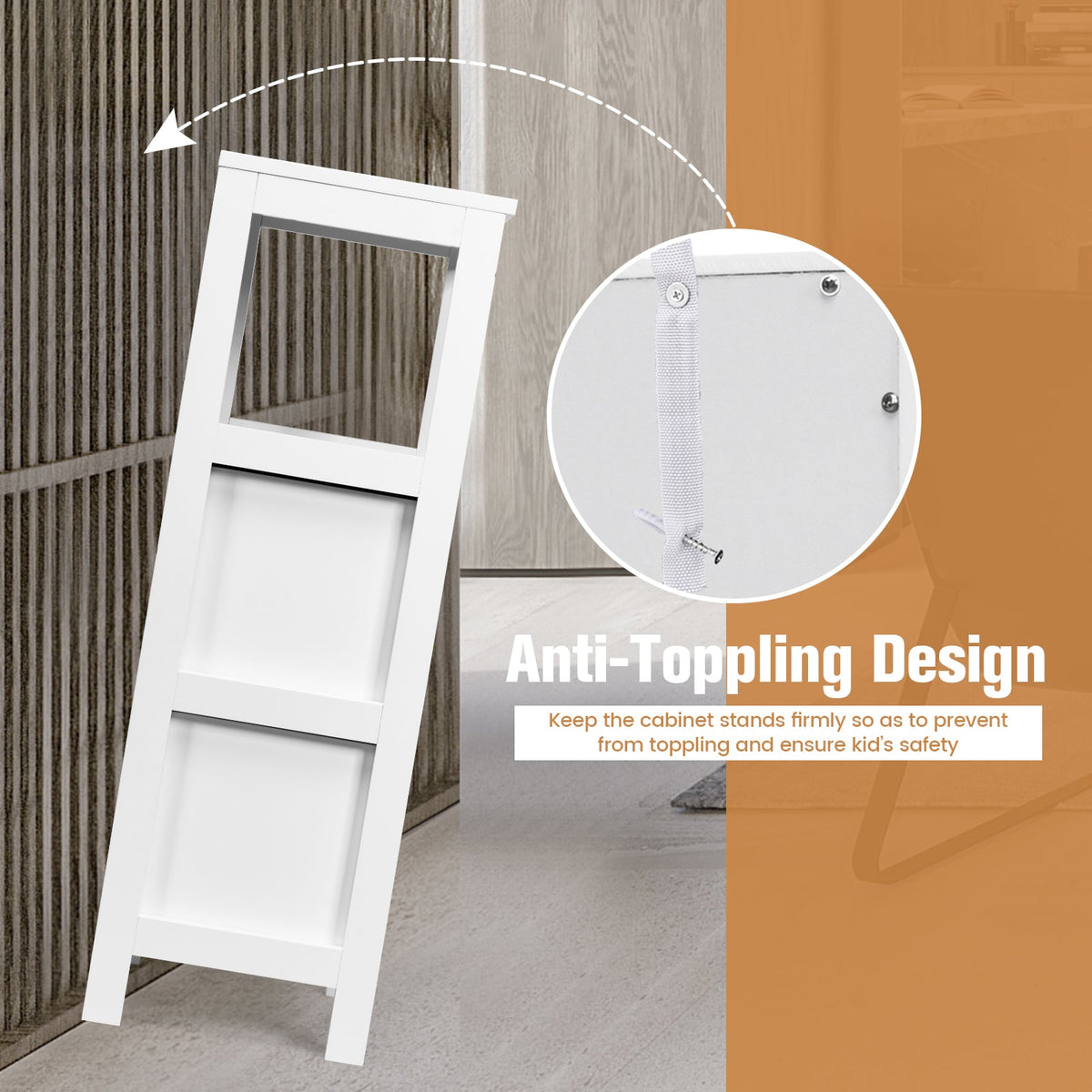 Floor Cabinet Multifunction Storage Rack Stand Organizer-Floor Cabinets-DECOROLALA