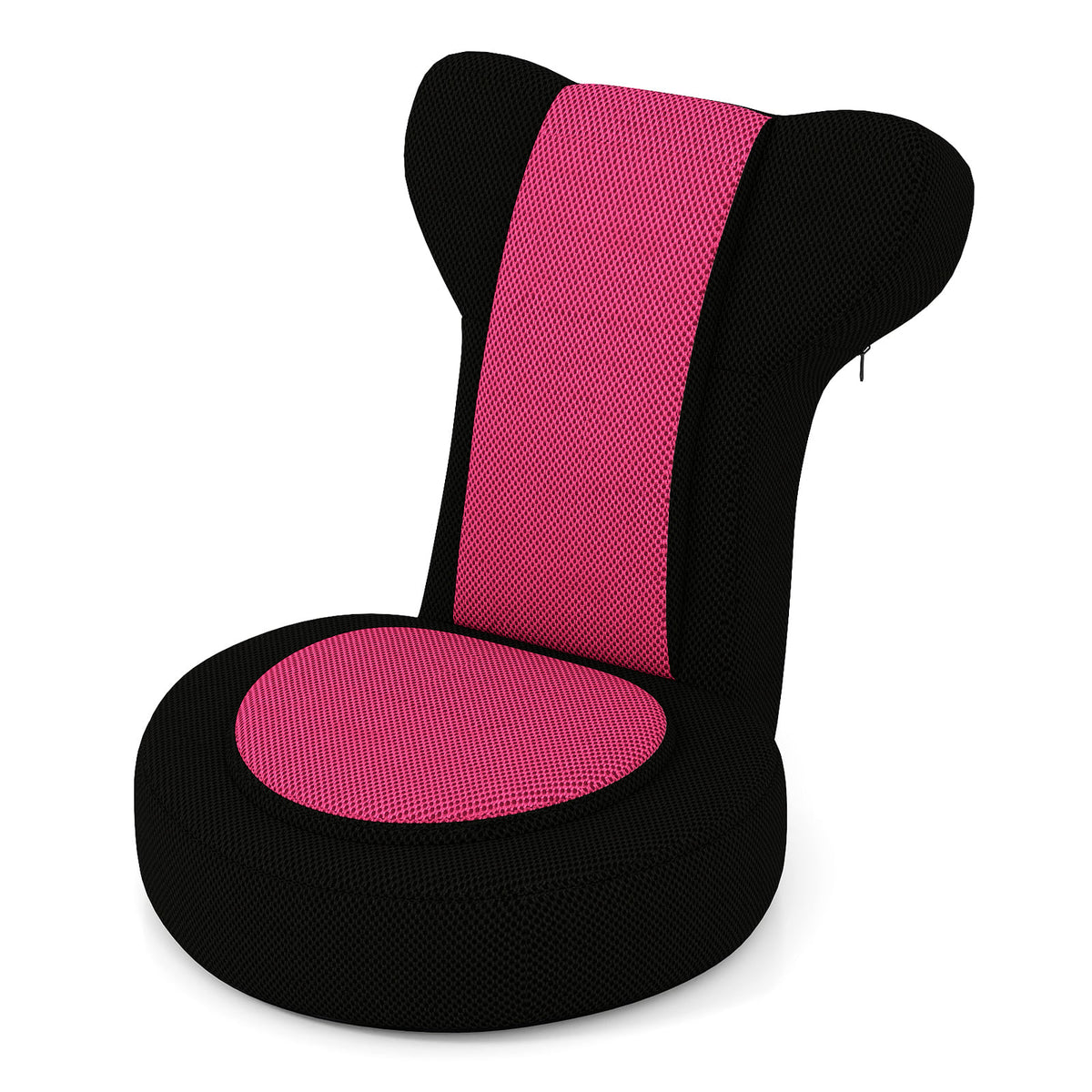 Floor Comfy Gaming Leisure Chair with Adjustable Headrest and Backrest-Pink-Floor Chairs-DECOROLALA