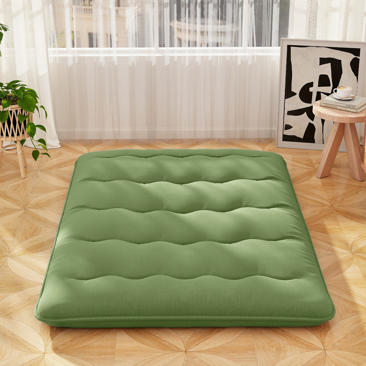 Floor Mattress with Washable Cover and Carry Bag-Full Size-Mattresses-DECOROLALA
