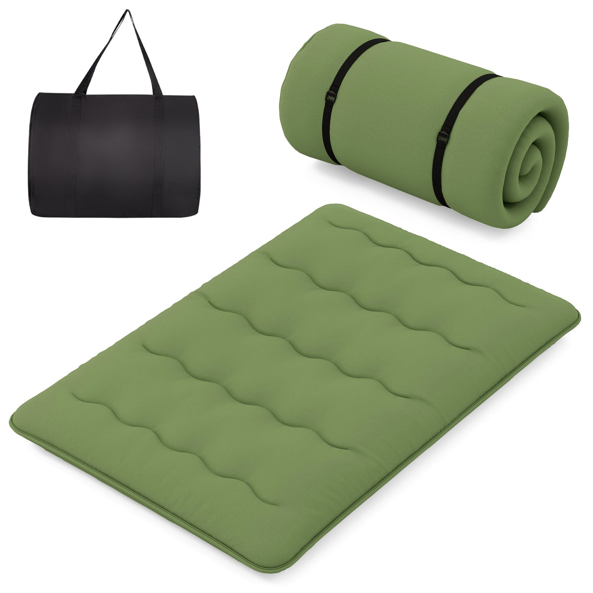 Floor Mattress with Washable Cover and Carry Bag-Full Size-Mattresses-DECOROLALA