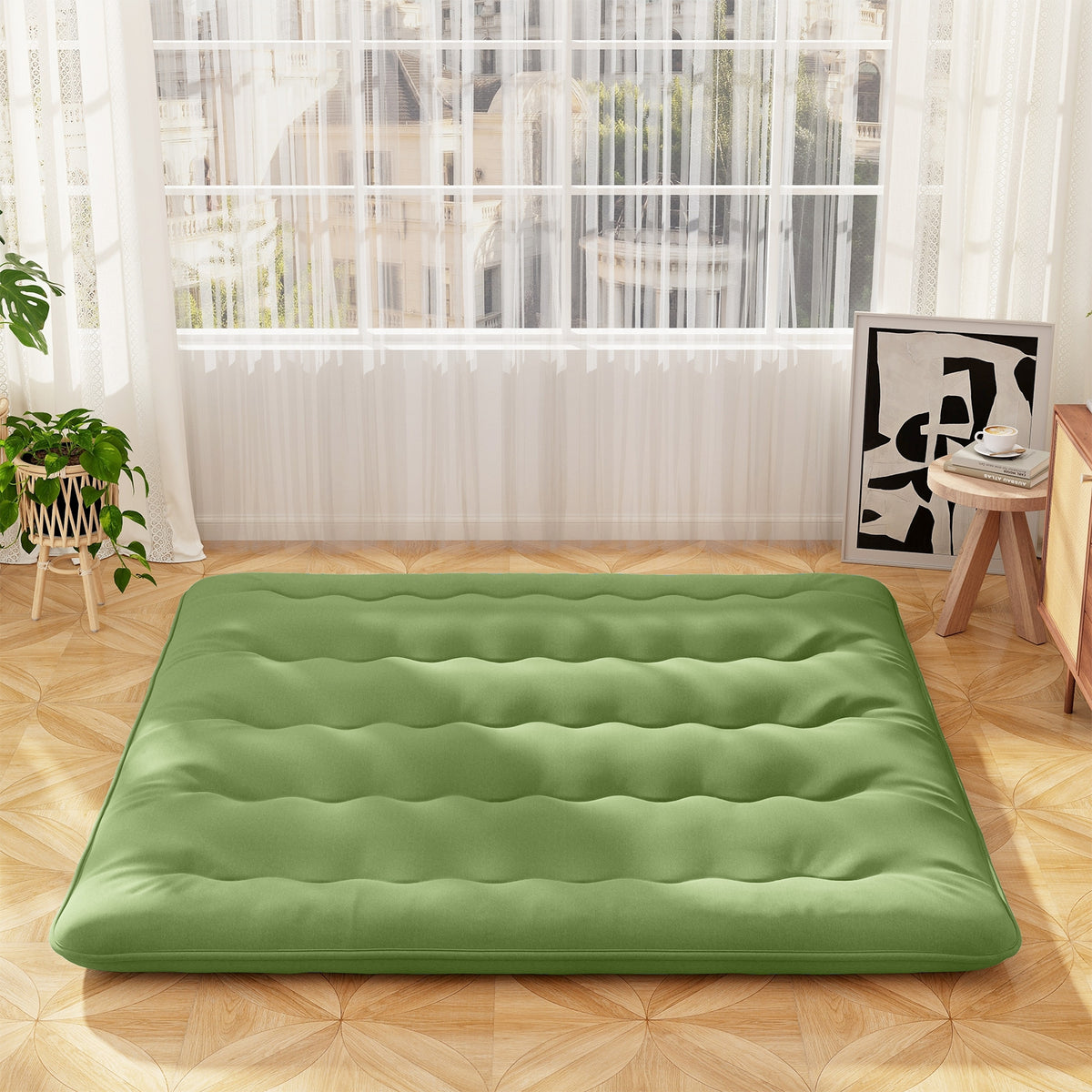 Floor Mattress with Washable Cover and Carry Bag-King Size-Mattresses-DECOROLALA