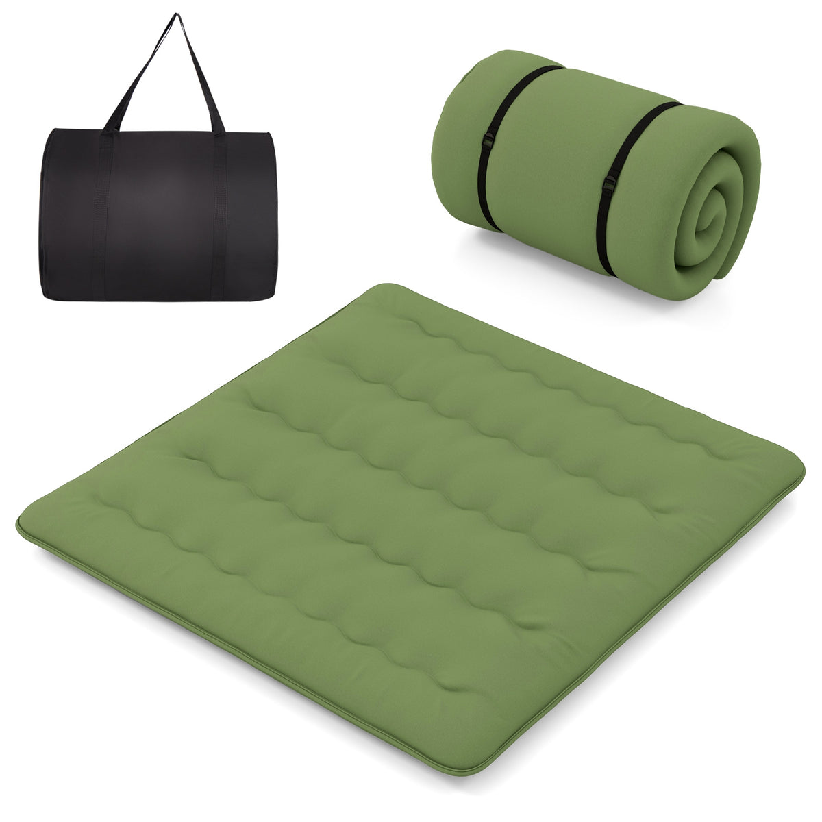 Floor Mattress with Washable Cover and Carry Bag-King Size-Mattresses-DECOROLALA