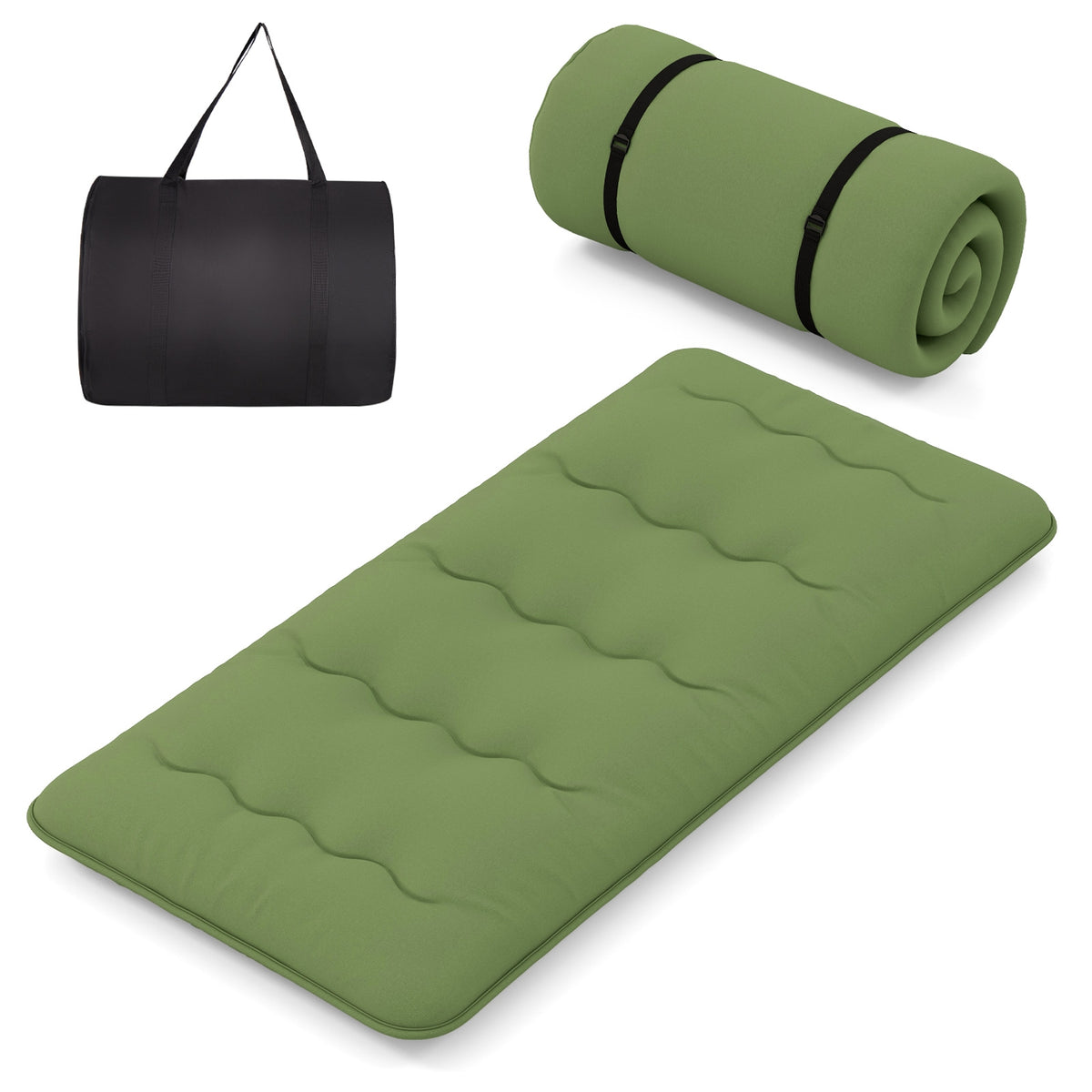 Floor Mattress with Washable Cover and Carry Bag-Twin Size-Mattresses-DECOROLALA