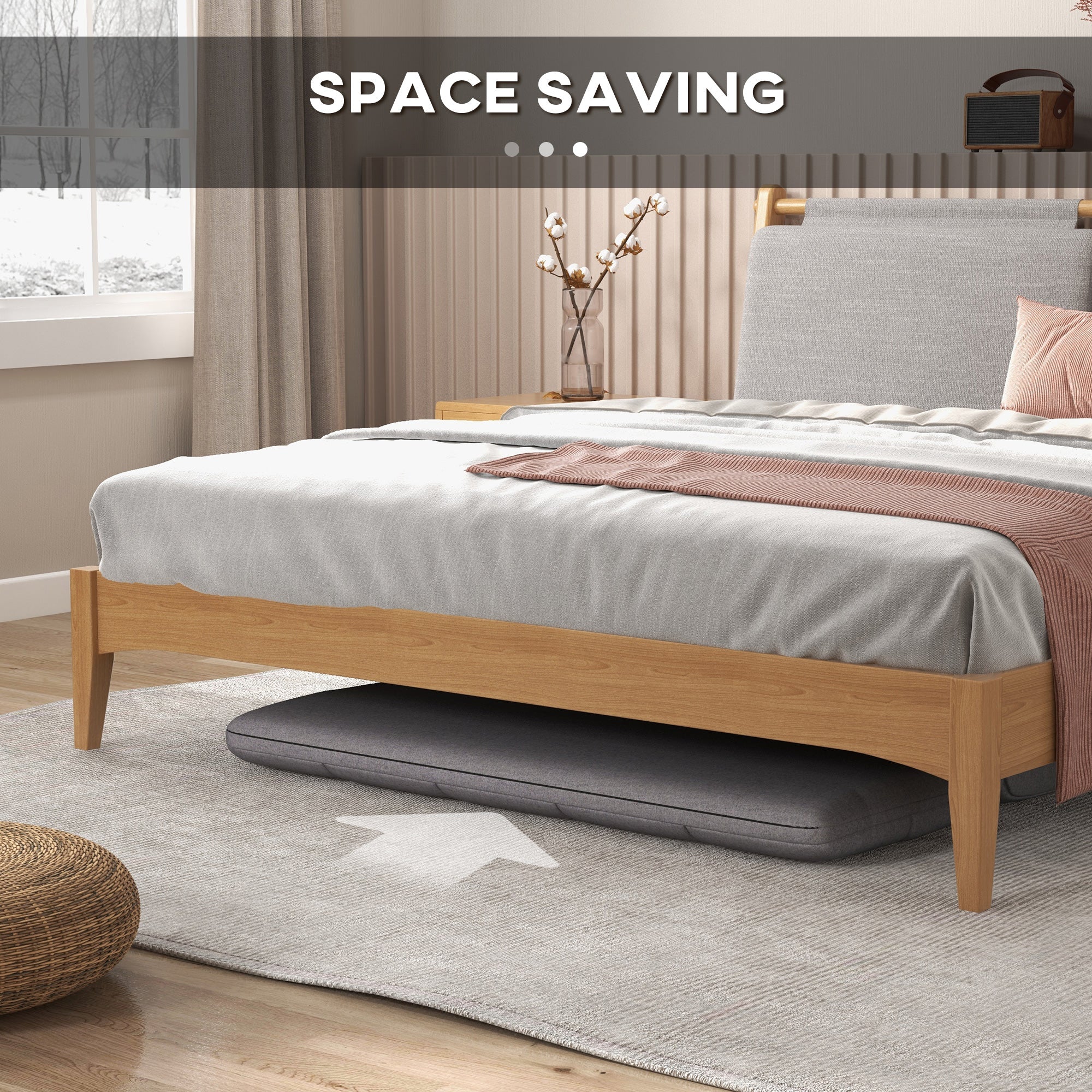 Floor Sofa 51" Folding 9-Position Grey-DECOROLALA