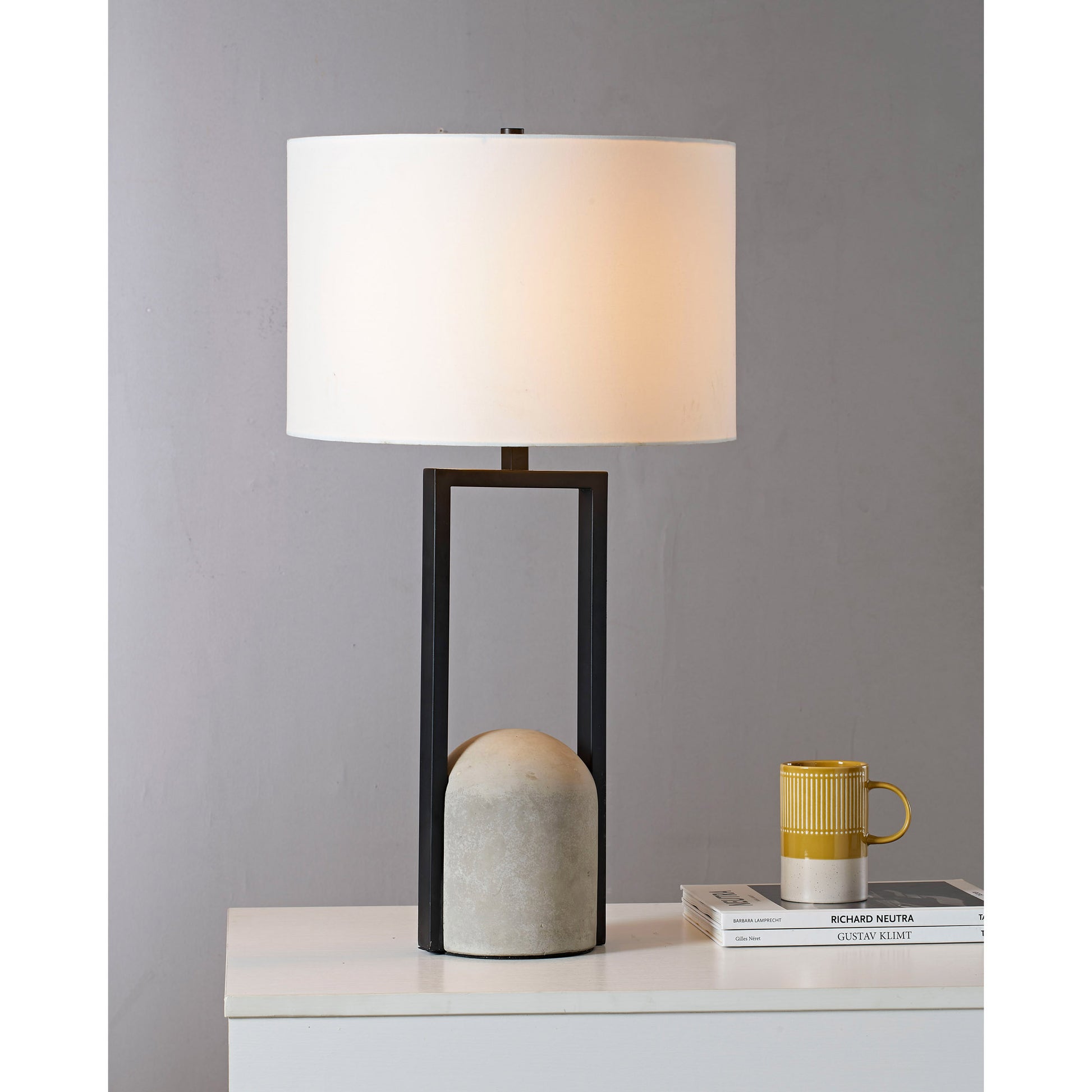 Florah 27.75" Table Lamp Matte Black-Table Lamp-DECOROLALA