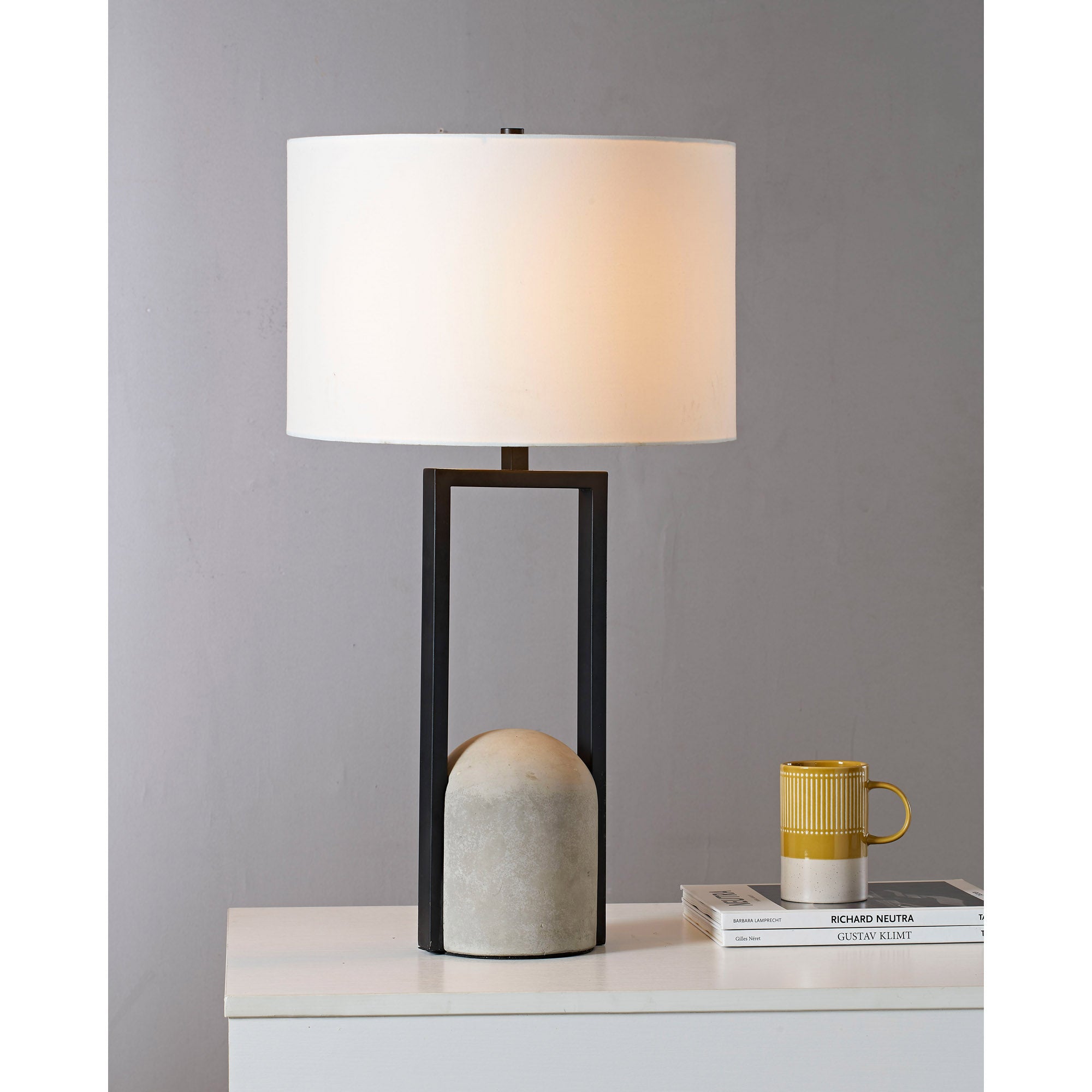 Florah 27.75" Table Lamp Matte Black-Table Lamp-DECOROLALA