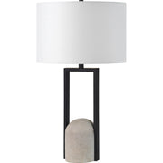 Florah 27.75" Table Lamp Matte Black-Table Lamp-DECOROLALA