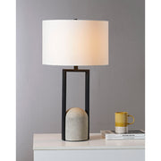 Florah 27.75" Table Lamp Matte Black-Table Lamp-DECOROLALA