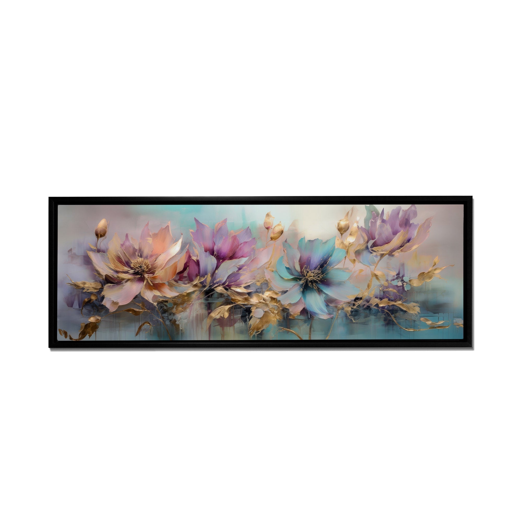 Floral Symphony Canvas Art 72x24 Inch-Wall Art-DECOROLALA