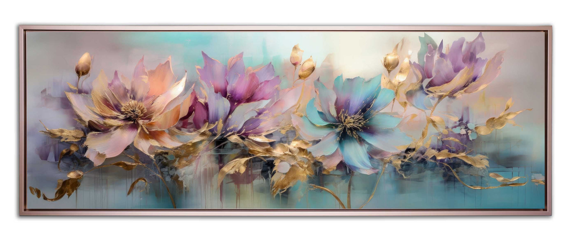 Floral Symphony Canvas Art 72x24 Inch-Wall Art-DECOROLALA
