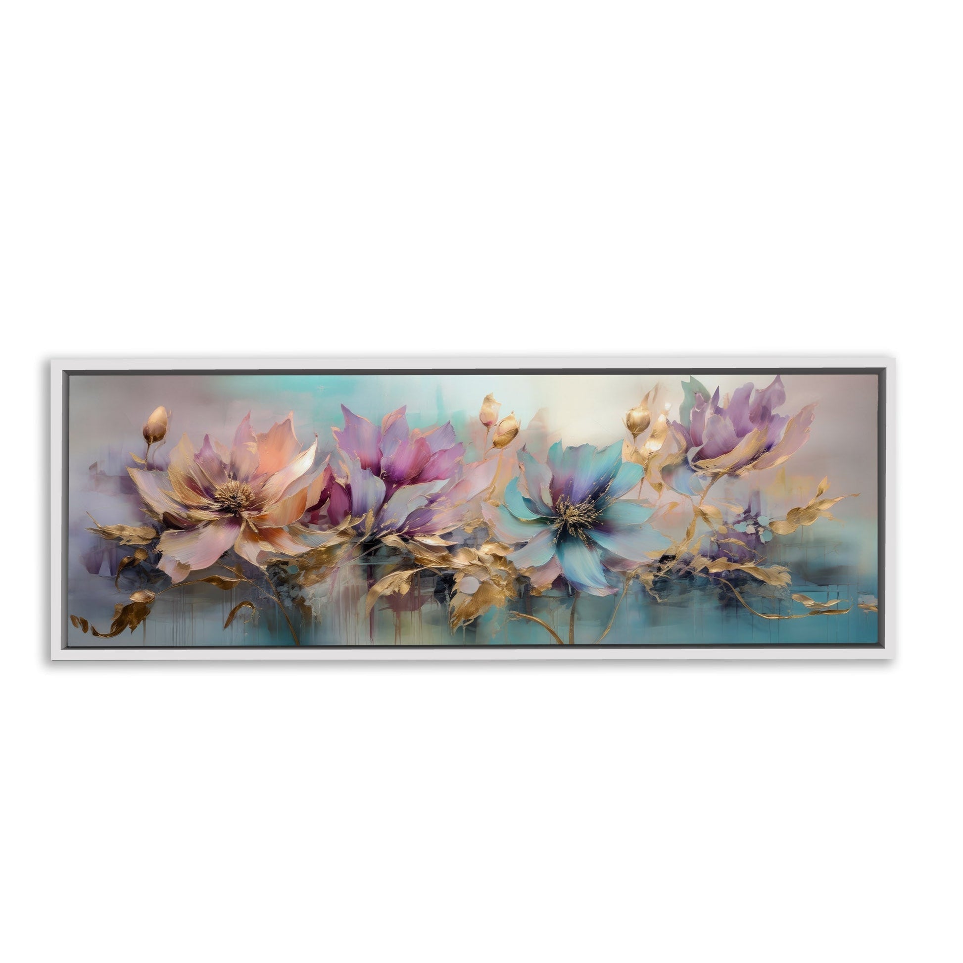 Floral Symphony Canvas Art 72x24 Inch-Wall Art-DECOROLALA