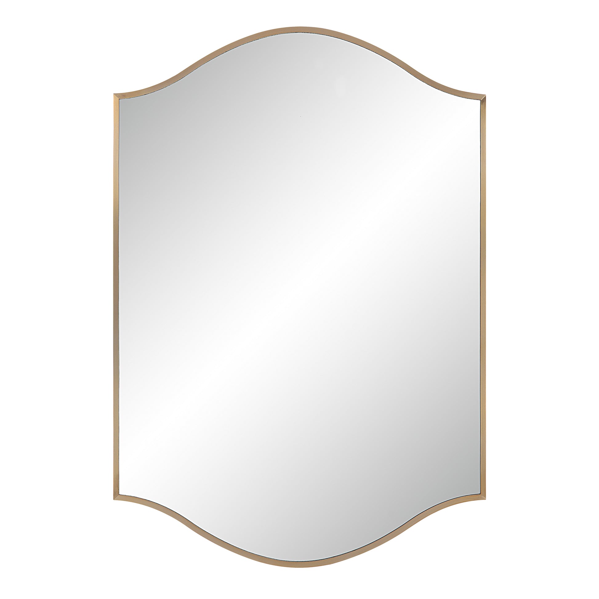 Florianne 36" Tall Rectangular Arch Mirror, Champagne-Mirror-DECOROLALA