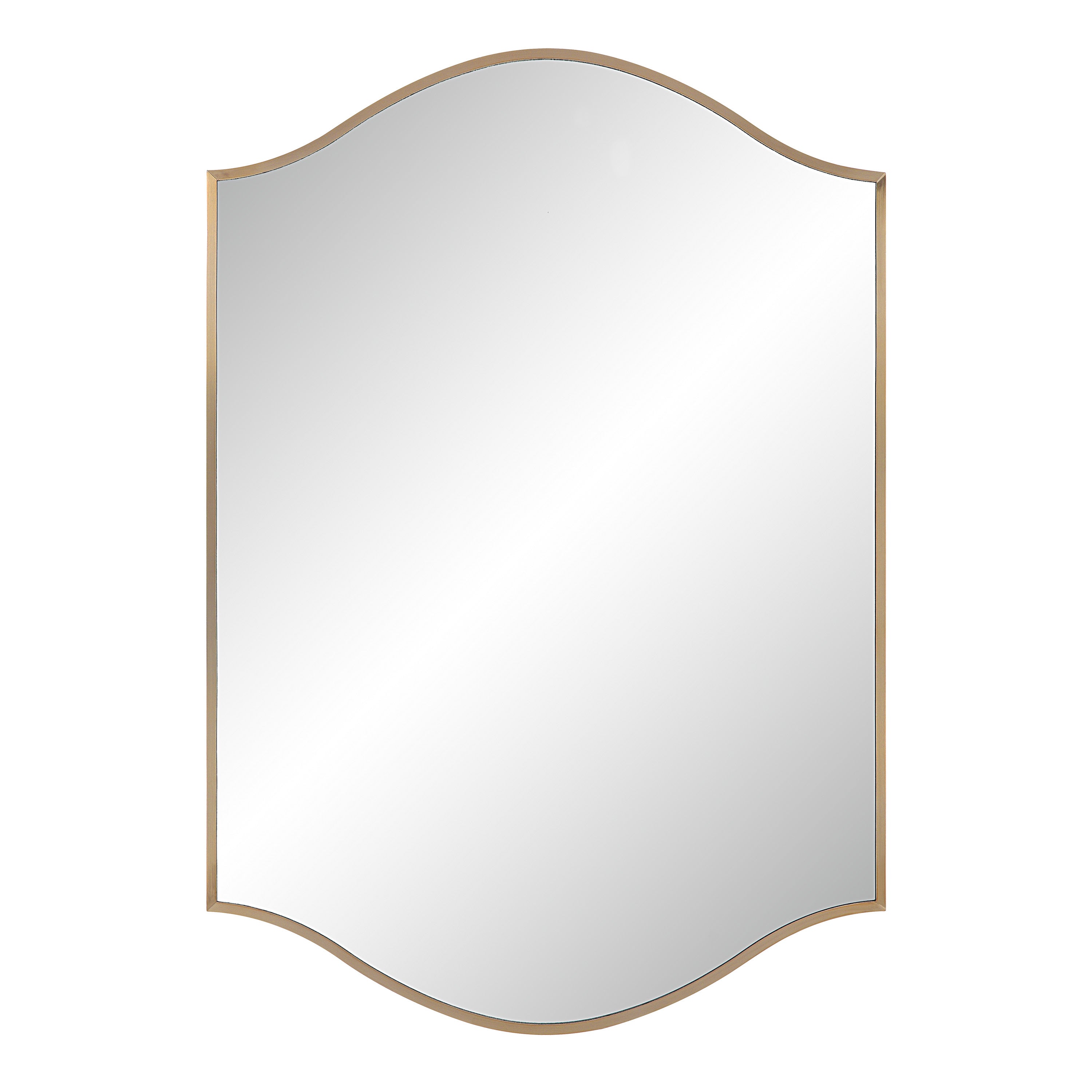 Florianne 36" Tall Rectangular Arch Mirror, Champagne-Mirror-DECOROLALA
