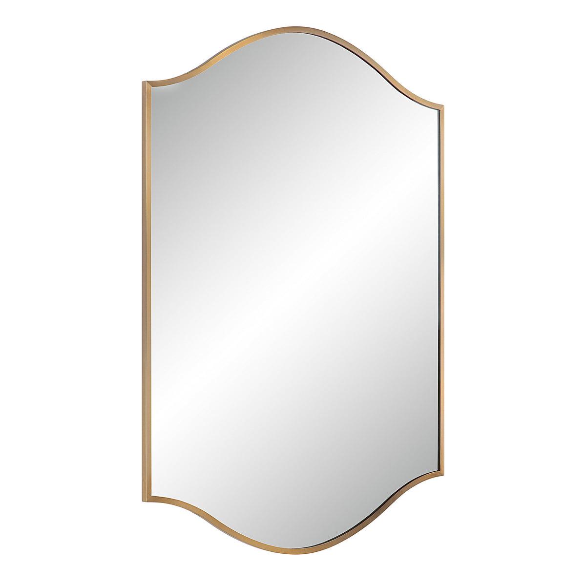 Florianne 36" Tall Rectangular Arch Mirror, Champagne-Mirrors-DECOROLALA