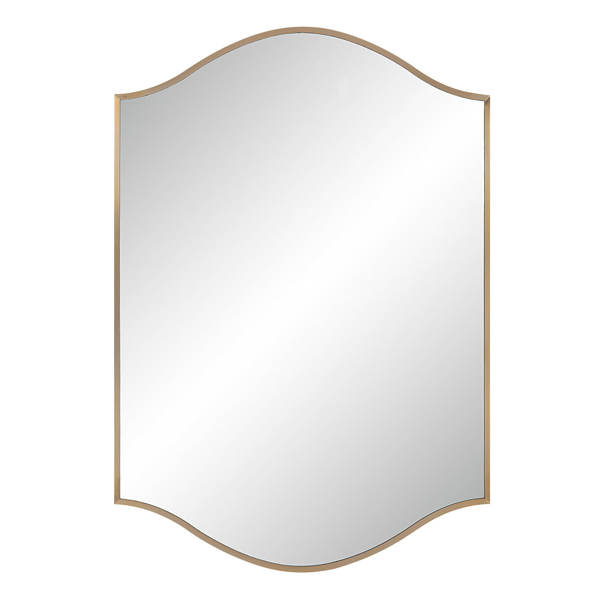 Florianne 36" Tall Rectangular Arch Mirror, Champagne-Mirrors-DECOROLALA