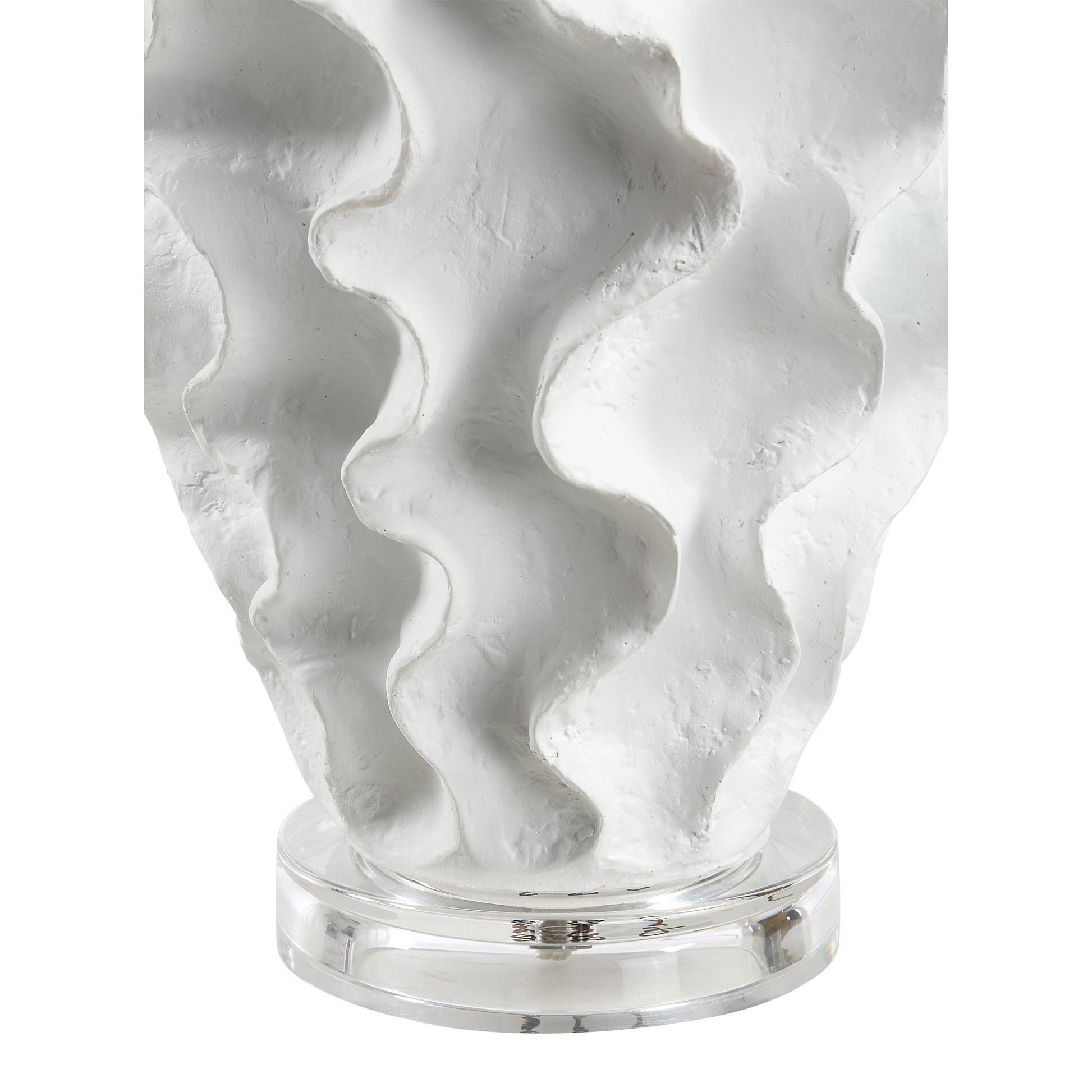 Floris 26.5" Coral Table Lamp, White Linen Shade-Table Lamp-DECOROLALA