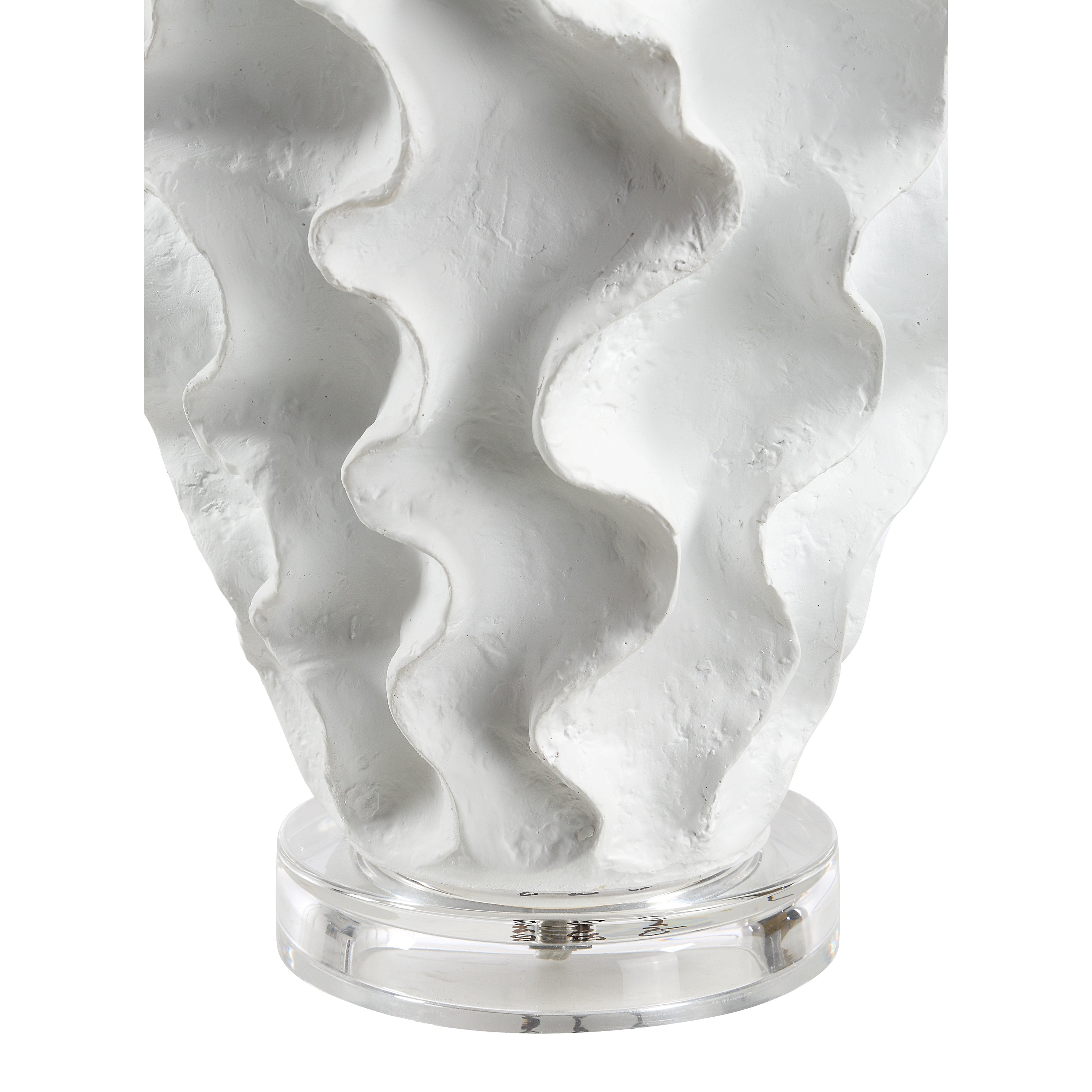 Floris 26.5" Coral Table Lamp, White Linen Shade-Table Lamp-DECOROLALA