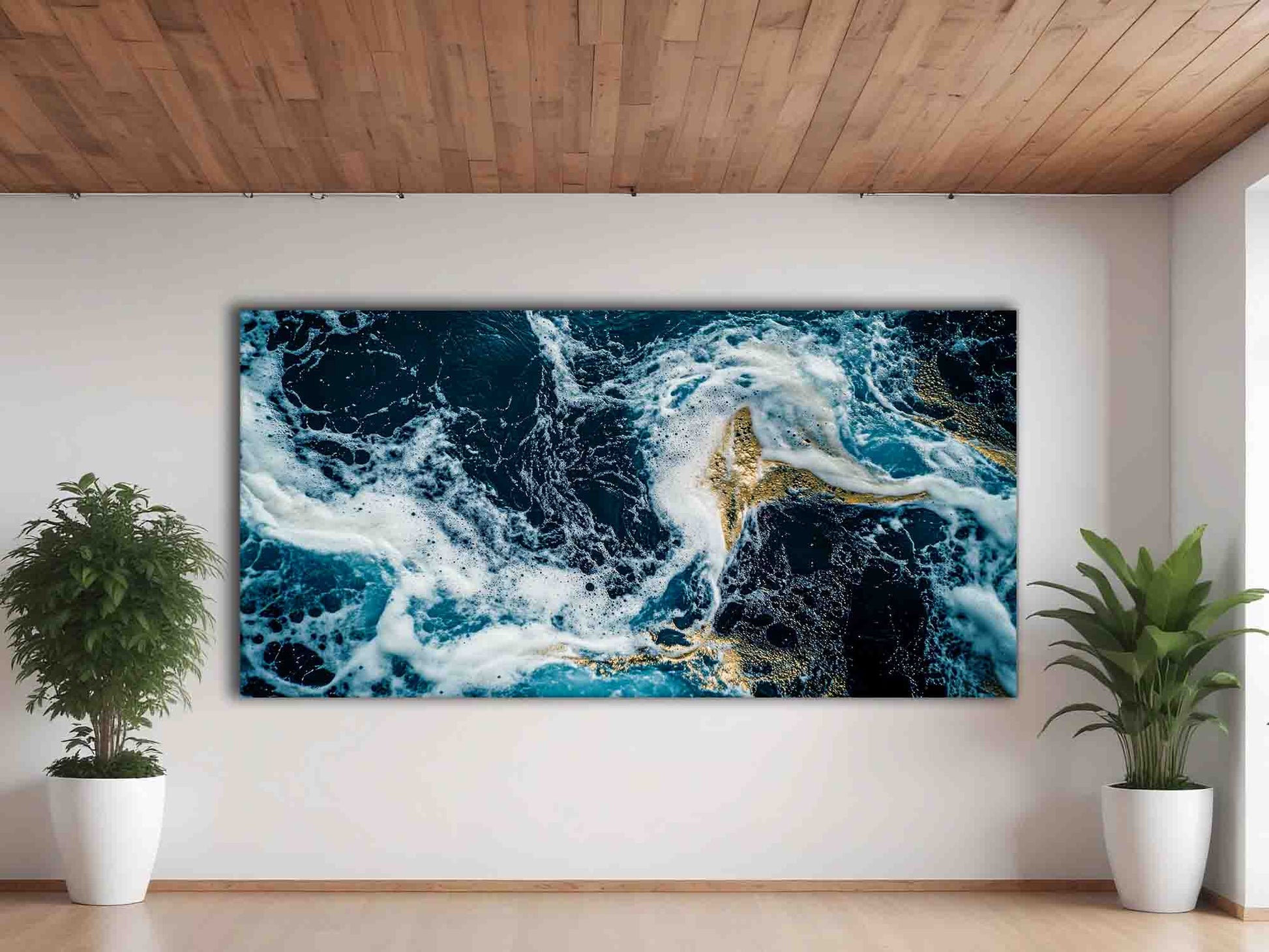 Fluid art abstract 72" x 36" fine art canvas print-Canvas Print-DECOROLALA