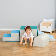 Foam Climbing Blocks for Toddlers, Kids Modular Play Set for Baby Children, Soft Play Equipment for Crawling Sliding, Easy-to-clean Safe DIY Creative, Multicolor-Toys & Games > Baby & Toddler Toys > Kids Gym & Playmats-DECOROLALA