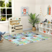 Foldable Baby Plat Mat, 71" x 59" Kids Floor Mat for Crawling and Learning, Number & Animal Theme-Toys & Games > Baby & Toddler Toys > Kids Gym & Playmats-DECOROLALA