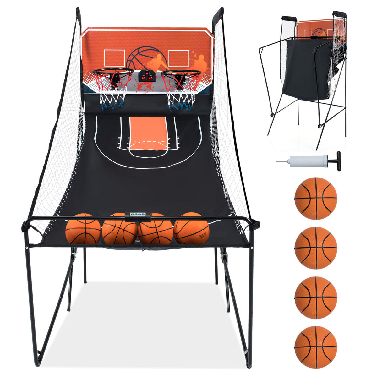 Foldable Basketball Arcade Game with 8 Exciting Playing Modes [Best Seller in the US]