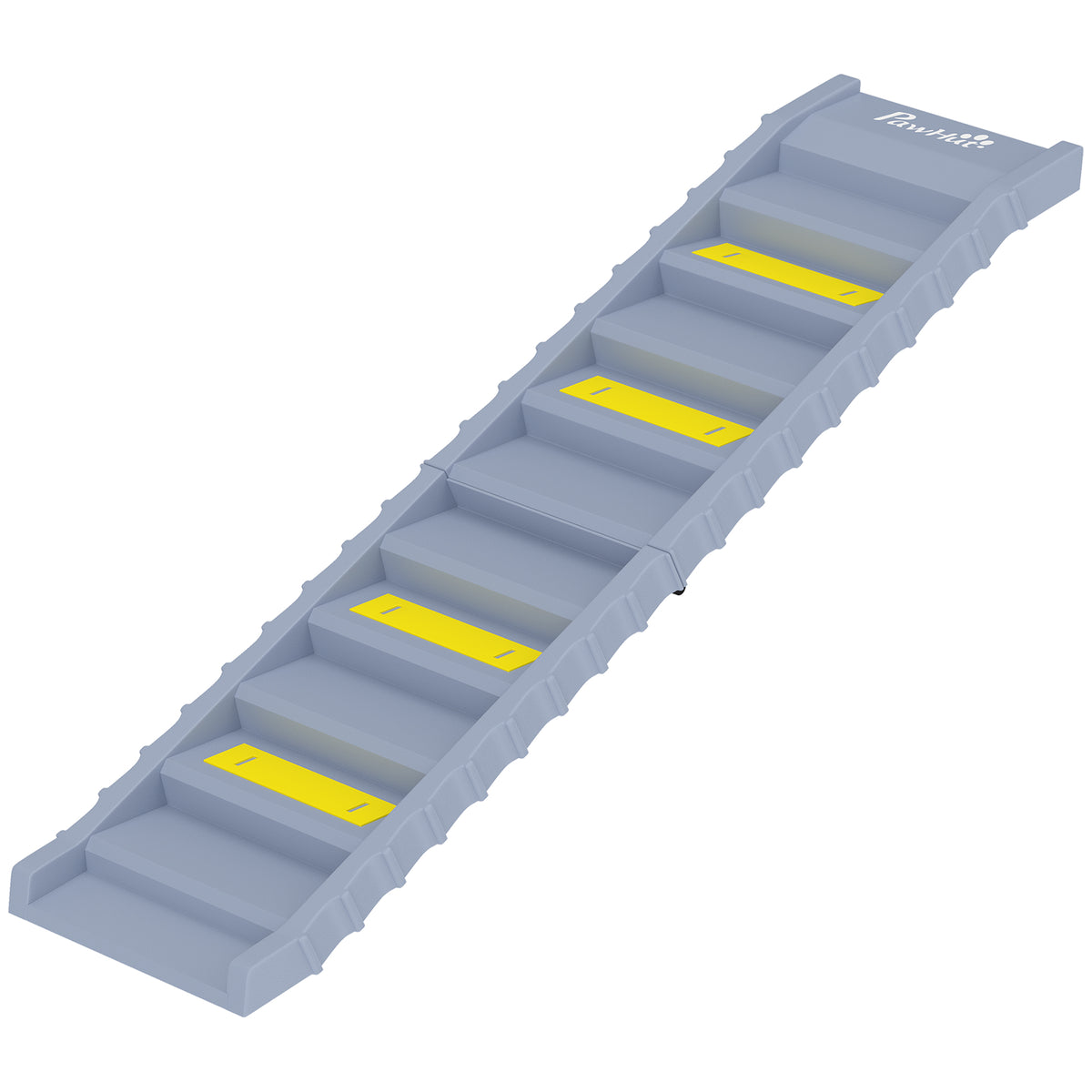 Foldable Dog Car Ramp - 60.6" Anti-Slip 10-Step Pet Stairs, Grey-Dog Supplies-DECOROLALA