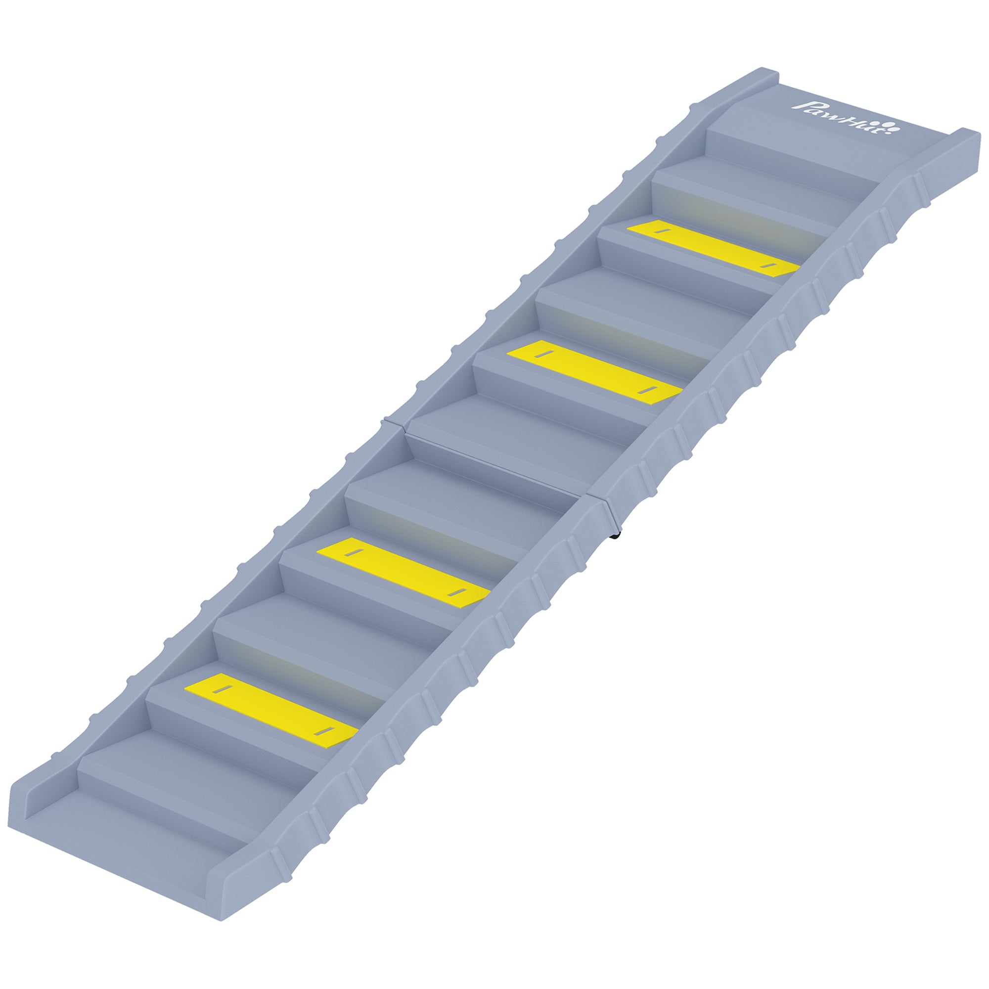 Foldable Dog Car Ramp - 60.6" Anti-Slip 10-Step Pet Stairs, Grey-Dogs-DECOROLALA