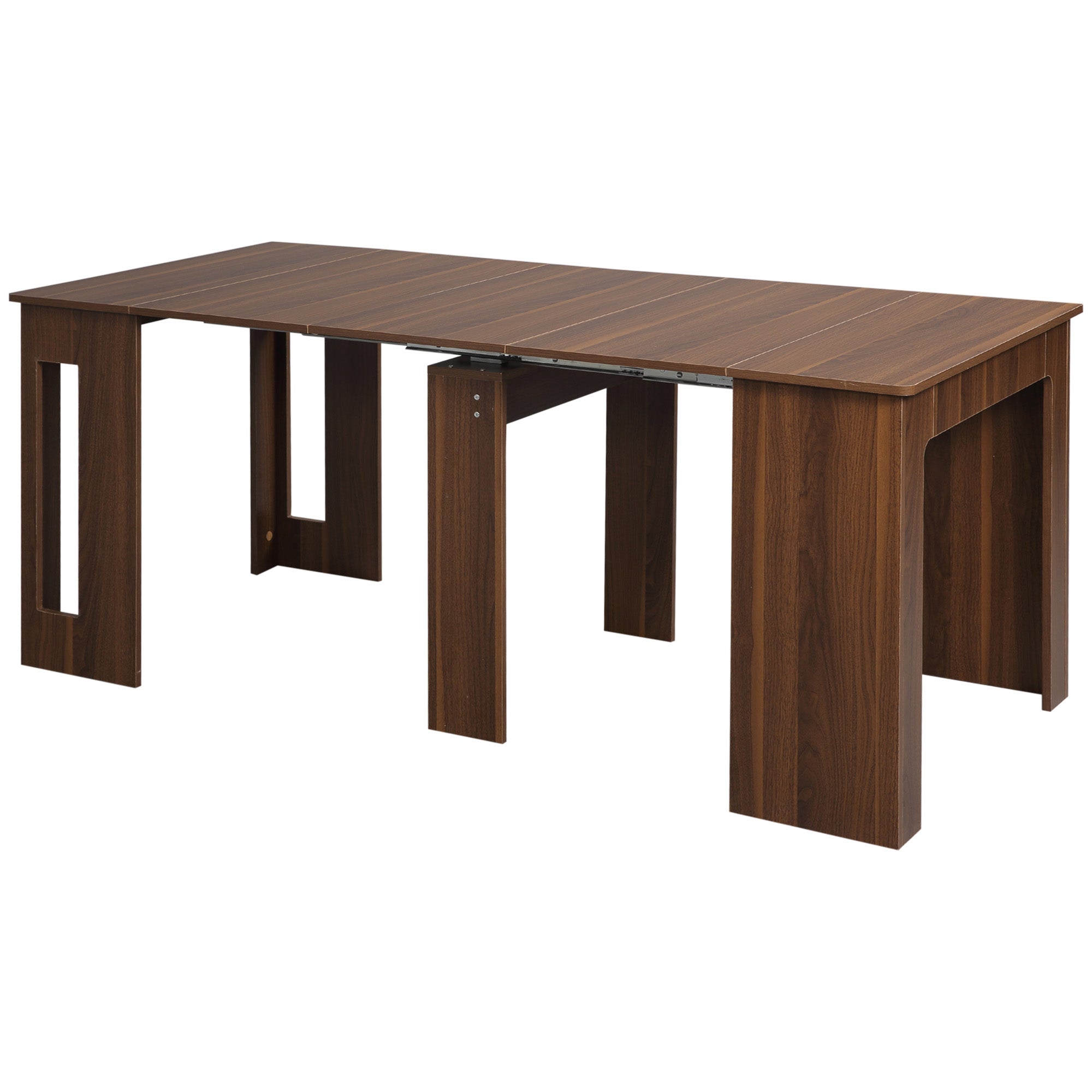 Foldable Extendable Dining Table - Light Brown, Seats 6, 23.6"-70.9"-DECOROLALA