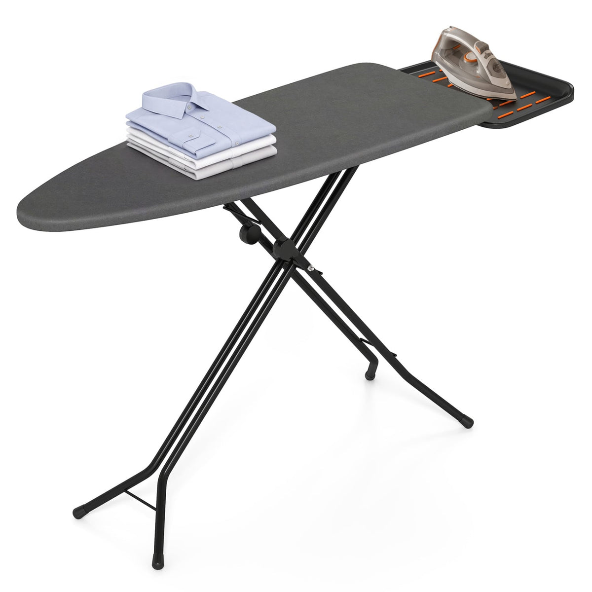 Foldable Full Size Ironing Board - Grey 48" x 18" Steel Frame-Dryers-DECOROLALA