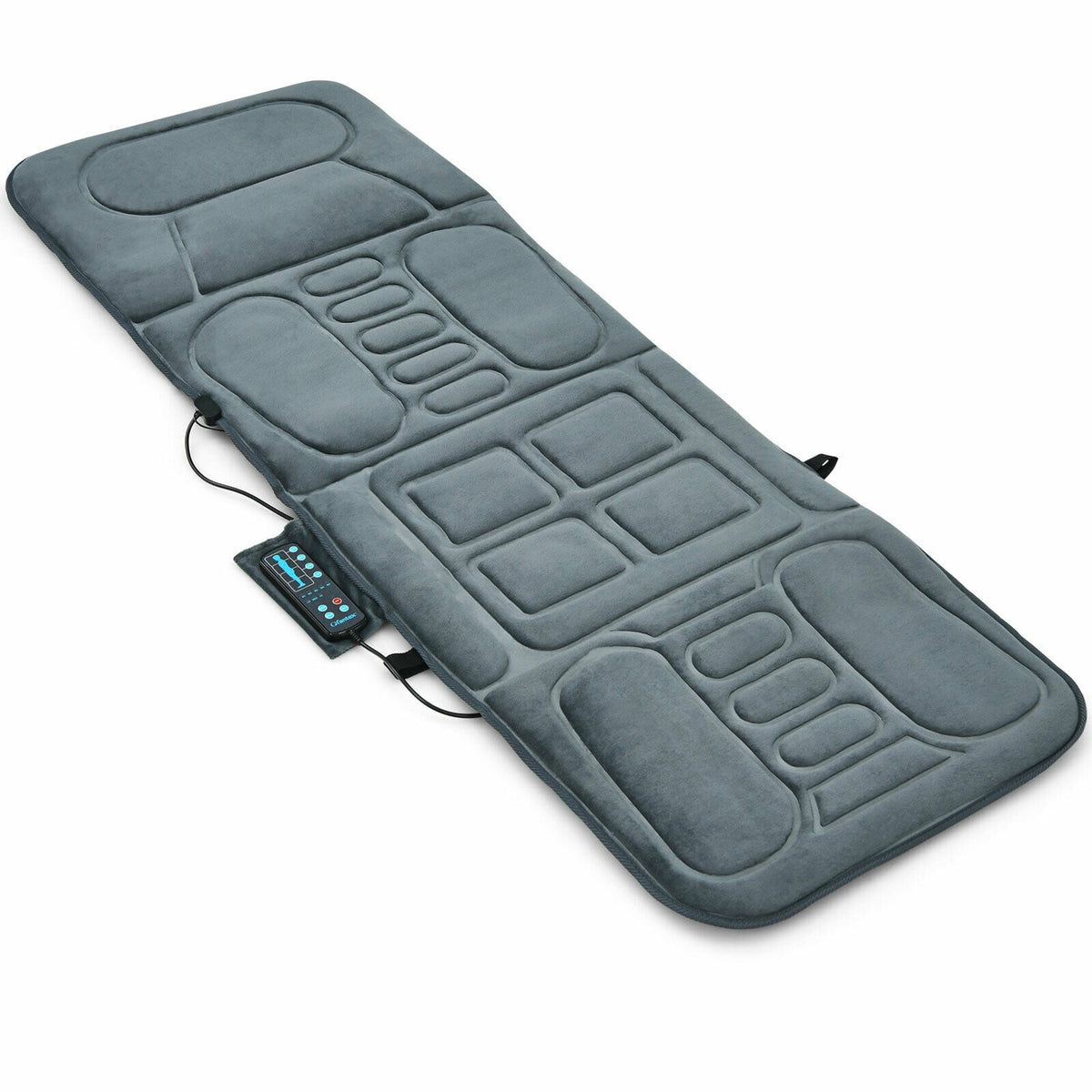 Foldable Massage Mat with Heat and 10 Vibration Motors-Back Massager-DECOROLALA