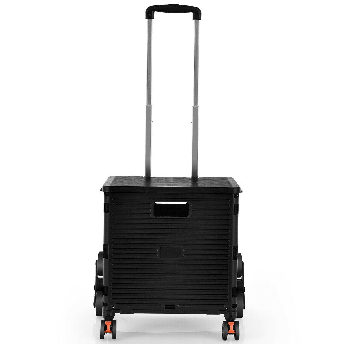 Foldable Utility Cart for Travel and Shopping-Black-Kitchen Tools-DECOROLALA