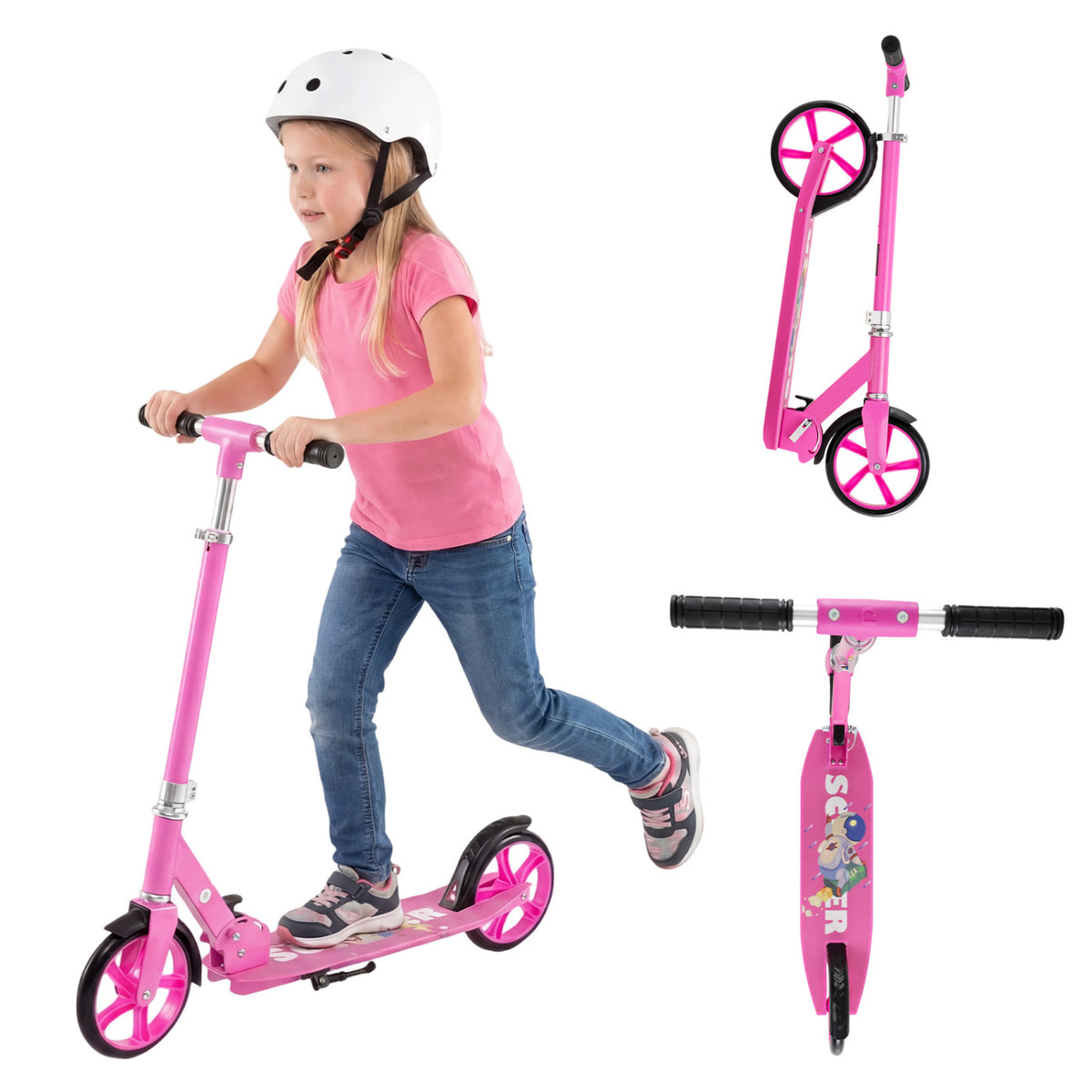 Folding Aluminum Alloy Scooter with 3 Adjustable Heights