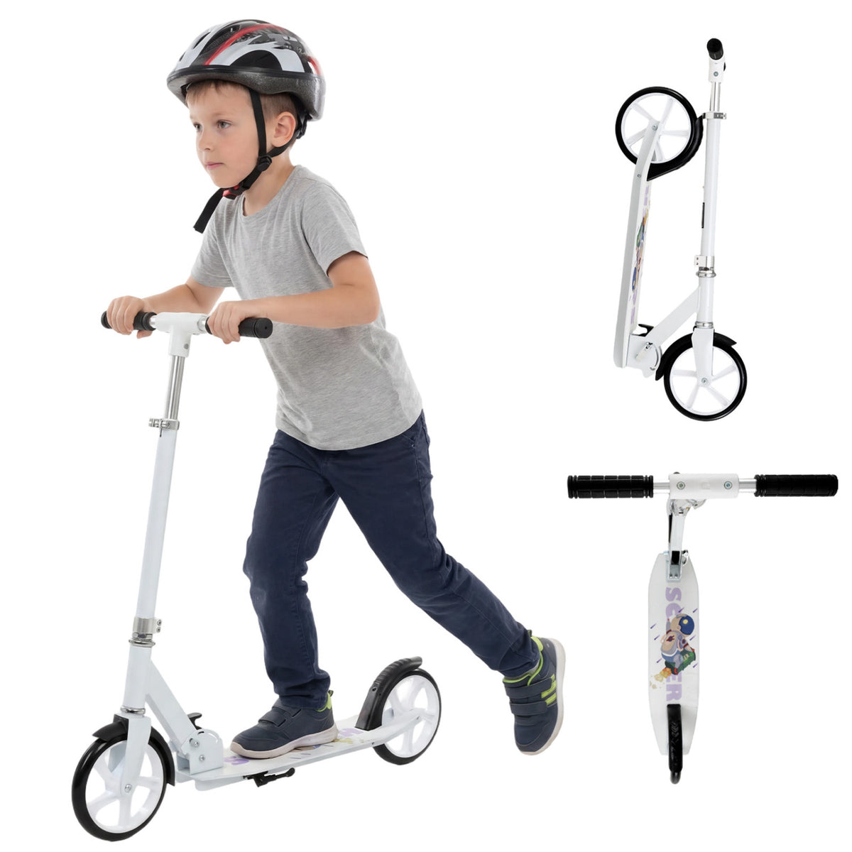 Folding Aluminum Alloy Scooter with 3 Adjustable Heights