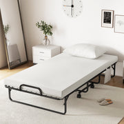 Folding Bed with Memory Foam Mattress and Pillow - 75" x 31"-Folding Beds-DECOROLALA
