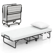 Folding Bed with Memory Foam Mattress and Pillow-Folding Beds-DECOROLALA