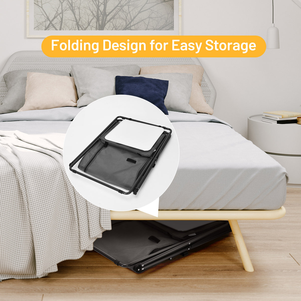 Folding Camping Storage Cabinet with 3 Shelves and Carry Bag-L-Camping Furniture-DECOROLALA