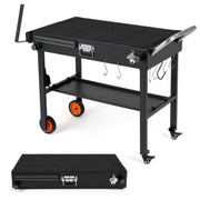 Folding Grill Cart for 17 and 22 Inch Griddles with Heat-Resistant Mat-Outdoor Grills-DECOROLALA