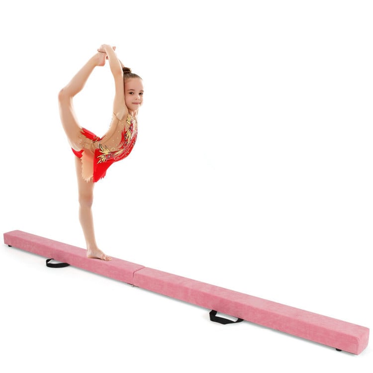 Folding Gymnastics Mat and Portable Floor Balance Beam Set-Yoga & Gym Mats-DECOROLALA