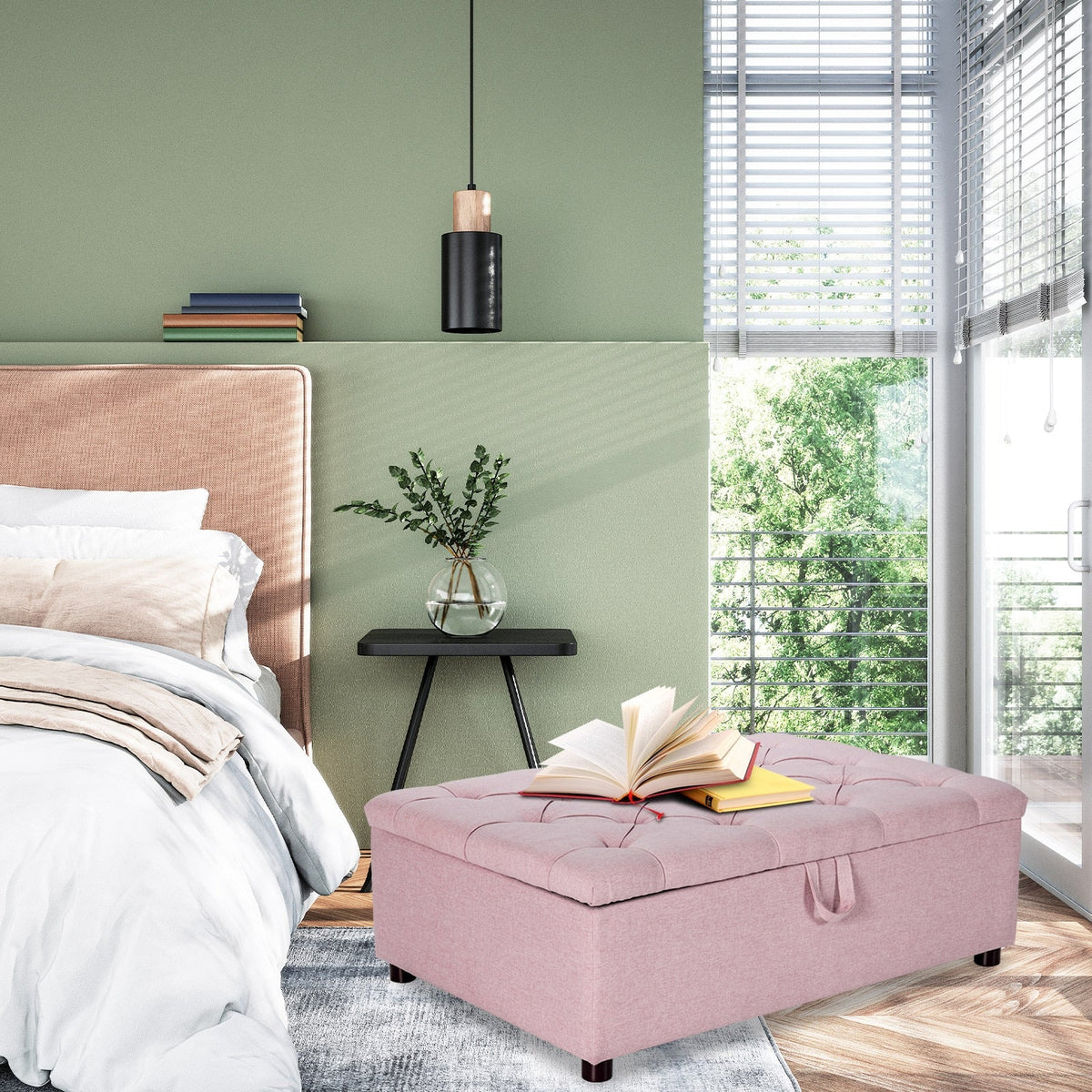 Folding Ottoman Sleeper Bed with Mattress for Guest Bed and Office Nap-Folding Beds-DECOROLALA
