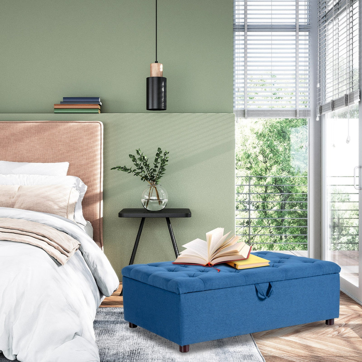 Folding Ottoman Sleeper Bed with Mattress for Guest Bed and Office Nap-Folding Beds-DECOROLALA