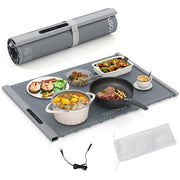 Food Warming Mat Rollable and Portable Electric Warming Tray with Fasting Heating-Gray-Food Warmers & Burners-DECOROLALA