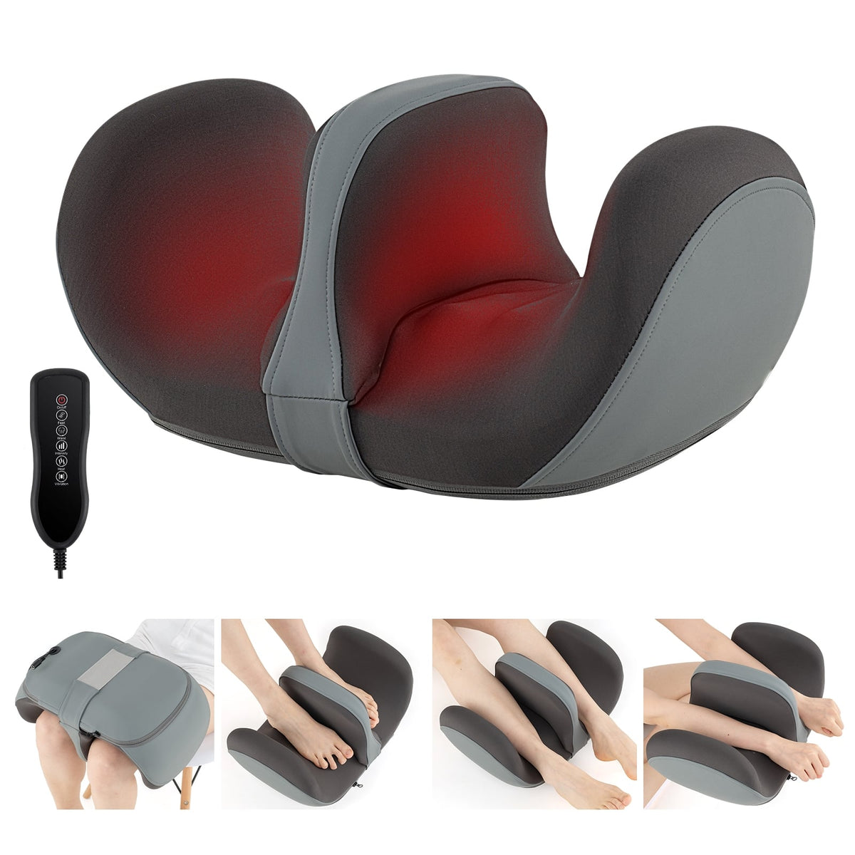 Foot and Calf Massager with Heat Gift for Women Men Mom Dad-Gray-Foot Massager-DECOROLALA