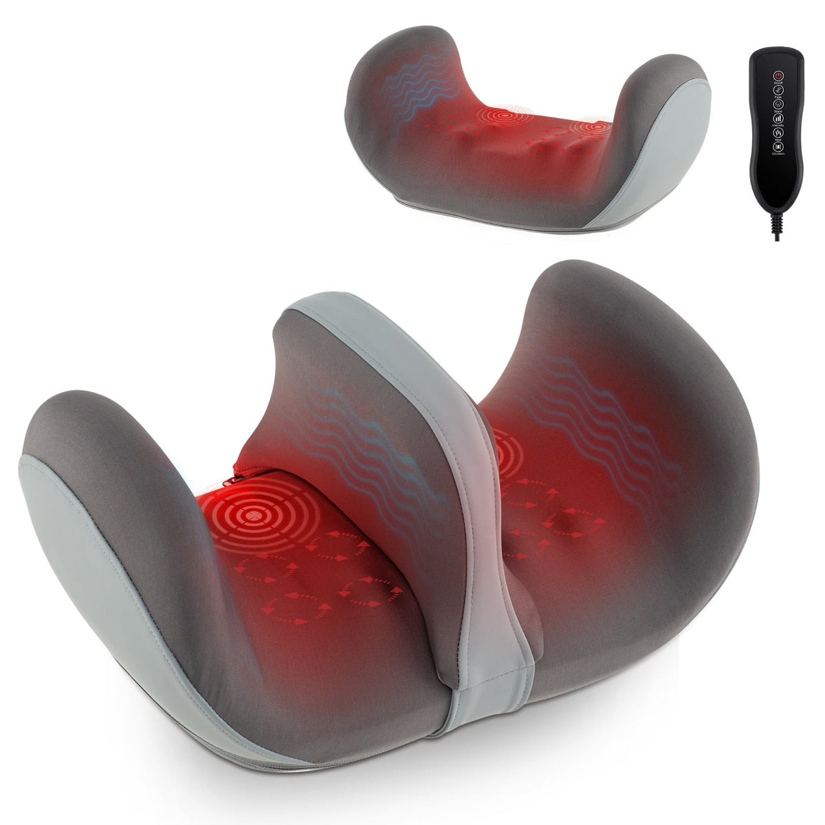 Foot and Calf Massager with Heat Gift for Women Men Mom Dad-Gray-Foot Massager-DECOROLALA