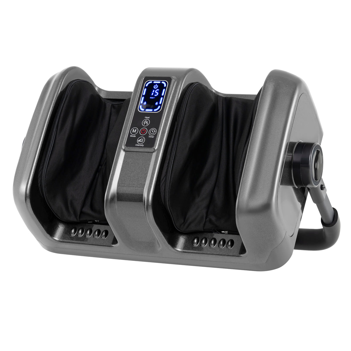 Foot and Calf Massager with Heat Shiatsu Deep Kneading Rolling Smart Electric Leg Massager-Grey-Foot Massager-DECOROLALA