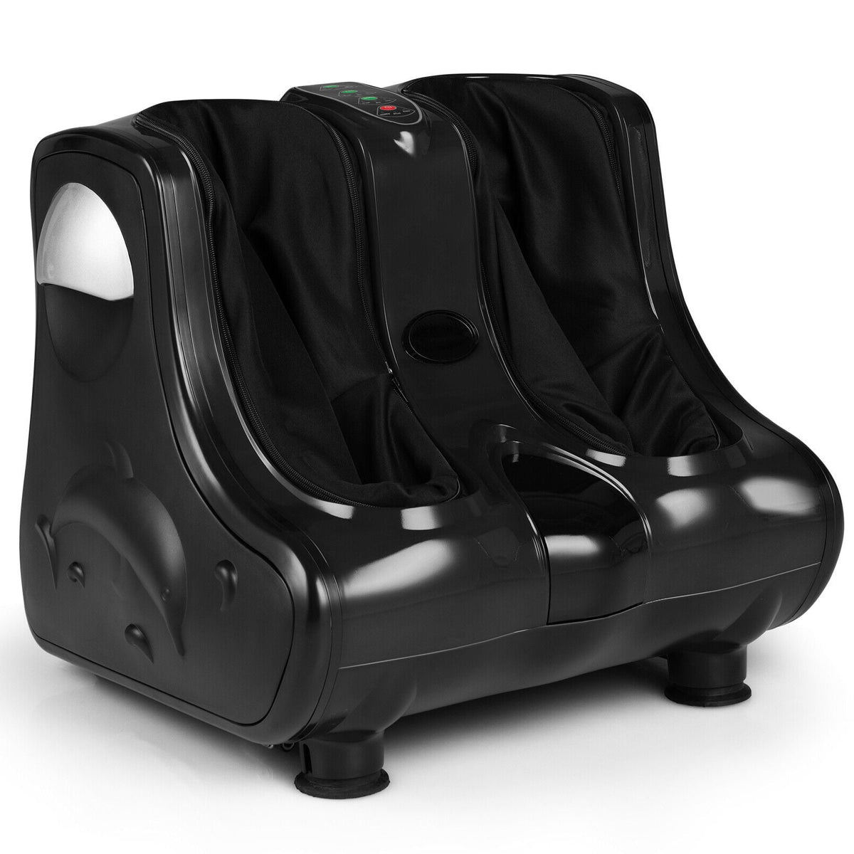 Foot and Calf Massager with Heat Vibration Deep Kneading and Shiatsu-Black-Foot Massager-DECOROLALA