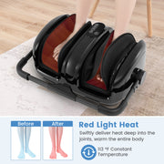 Foot and Calf Massager with Heat for Blood Circulation Pain Relief-Black-Foot Massager-DECOROLALA